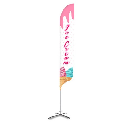 Ice Cream Pre Printed 15' G7 Feather Flag White