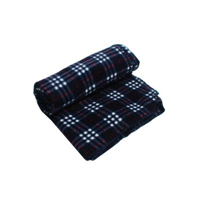 50 x 58 Check Pattern Polar Fleece Blanket