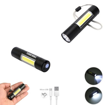 Rechargeable Flashlight w/Side Light