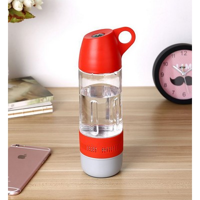 Water bottle Bluetooth speaker with mini compass