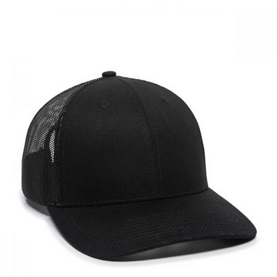 Cotton Contrasting Mesh Back Baseball Cap (6 Panel - Structured)