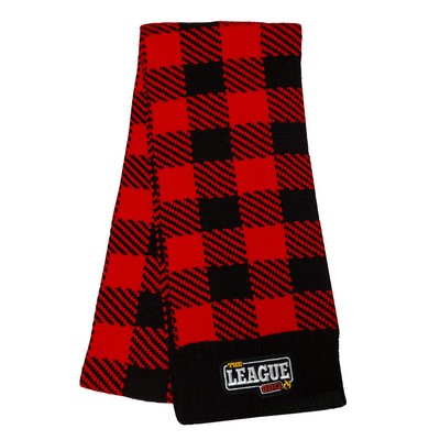 Buffalo Plaid Knit Scarf