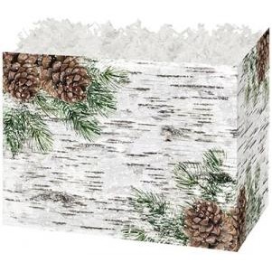 Small White Birch Theme Gift Basket Box