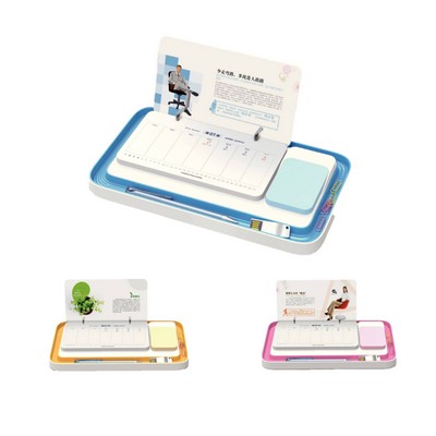 Creative Notepad Desk Calendar With Pen Holder