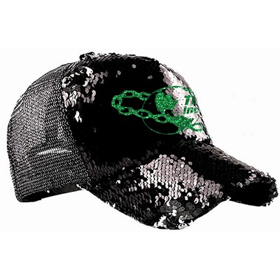 Reverse Sequin cap with glitter logo