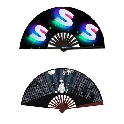 Folding Fabric Bamboo Hand Fan