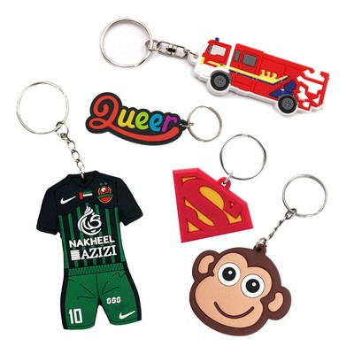 1 1/2" Custom 2D/3D Soft PVC Keychain