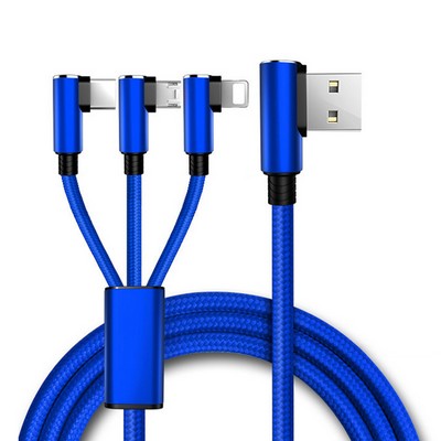 3-in-1 90 Degree Right Angle Charging Cable