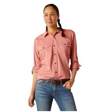 Ariat® Women's Jester Red Heather Rebar® Made Tough VentTEK™ DuraStretch™ Work Shirt