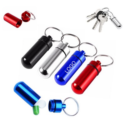 Portable Aluminium Alloy Keychain Pill Box