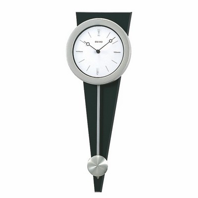 Seiko QXC111S Pendulum Wall Clock - Black/Silver