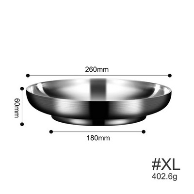 #XL Thickened Short Style Stainless Steel Mixing Bowls Stainless Steel Metal Bowl 10.24 Inch