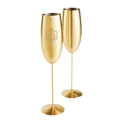 Stainless Steel Stemmed Champagne Flute #2