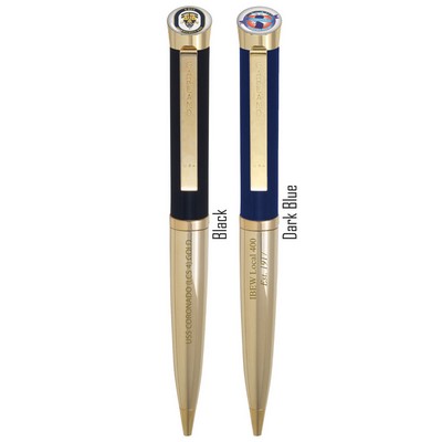 Executive Monogram Pen - Garland® USA Made Executive Ballpoint Pen | Polished Gold | High Gloss Cap