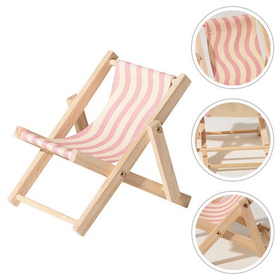 Wood Beach Chair Cell Phone Holder