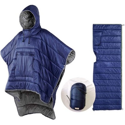 Hooded Thermal Poncho Wrap Sleeping Bag