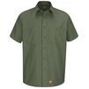 Dickie's® Men's Canvas Short Sleeve Work Shirt - Olive Green