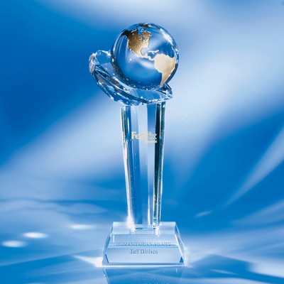 The World In My Hand Crystal Award