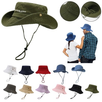 Stone Washed Adjustable Bucket Hat