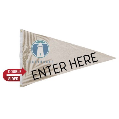 2.5' x 4' Polyester Pennant Flag Double-Sided