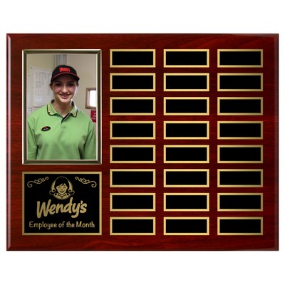 Piano Finish Photo Plaque - Rosewood Finish, Award Trophy, 10x1