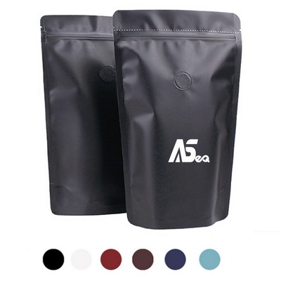 8 Oz Coffee Bags With Valve/Zipper