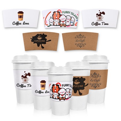 Kraft Paper Coffee Cup Sleeves