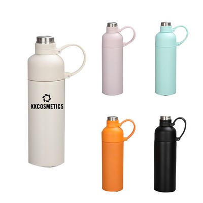 18 Oz Stainless Steel Vacuum Insulated Portable Water Bottle with Straw