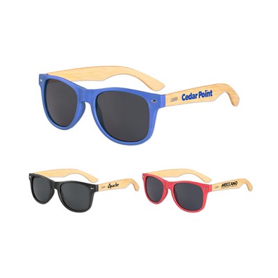 Wheat Straw Frame Iconic Bamboo Arm Sunglasses