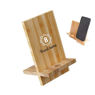 Full Color Eco-Friendly Bamboo Mobile Phone Stand