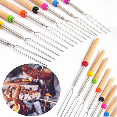 Marshmallow Roasting Sticks With Wooden Handle