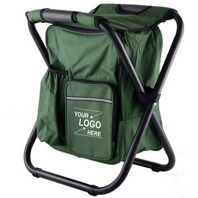 Portable Foldable Camping Chair with Cooler Bag