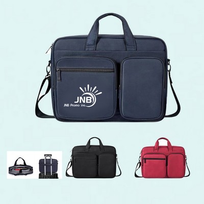 Sleek 15-Inch Laptop Briefcase & Messenger Bag