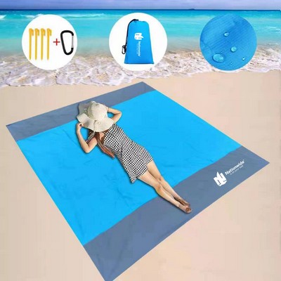 Portable Beach Blanket Sandproof Oversized 83"x 79"