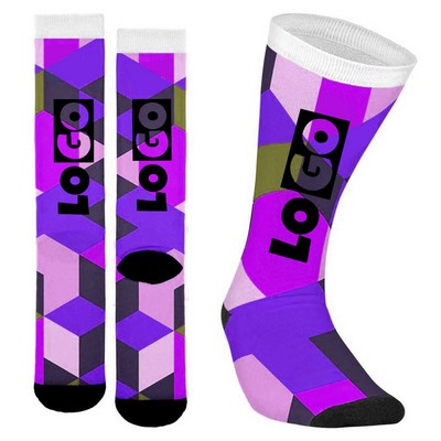 Custom Dye Sublimation Dress Socks