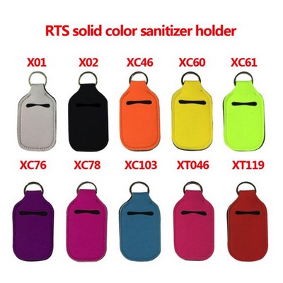 Solid Color Neoprene Sleeve For Hand Sanitizer Bottle