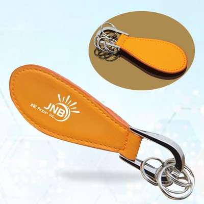 Faux Leather Shoe Horn Keychain