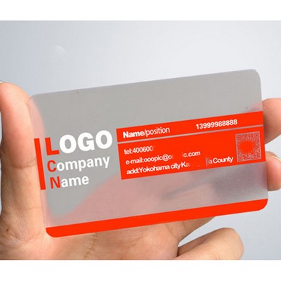 Custom Transparent Business Card