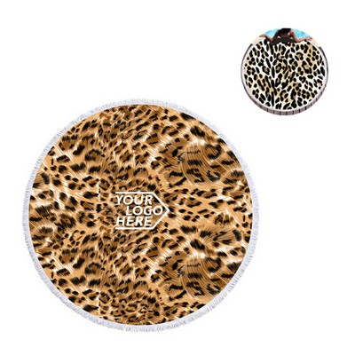 Leopard Print Chic Beach Blanket