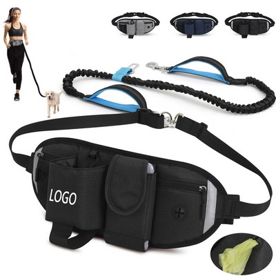 Fanny Pack With Dog Running Leash