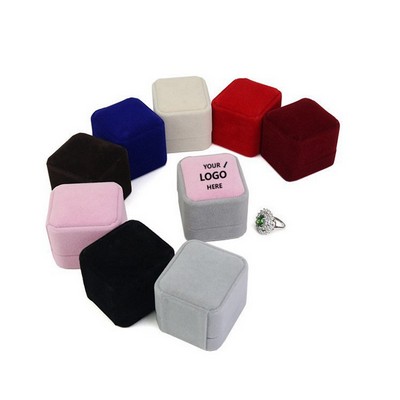 Velvet Ring Earring Jewelry Gift Box