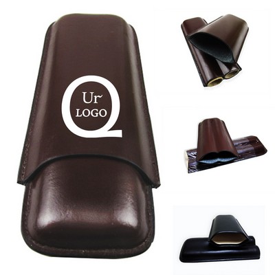 2-Finger Leather Cigar Case