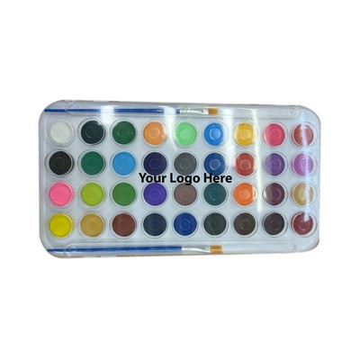 36 Colors Watercolor Paint Set with 1 Brushes