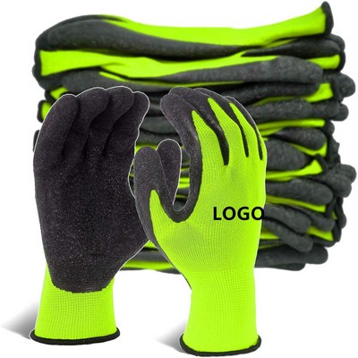 Latex Coated Safety Work Gloves