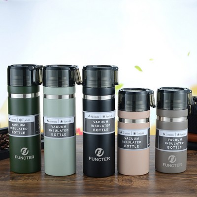 23 Oz/700ml Water Bottle Vacuum Insulated Stainless Steel Bottle Thermal Bottle With Hanging Hook