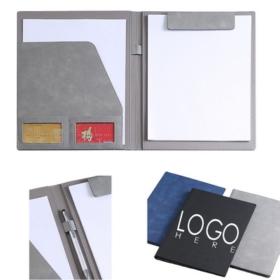 PU Leather A4 Multifunctional Magnetic File Board Clip