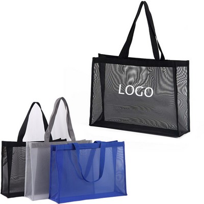 Mesh Beach Tote Bag Reusable