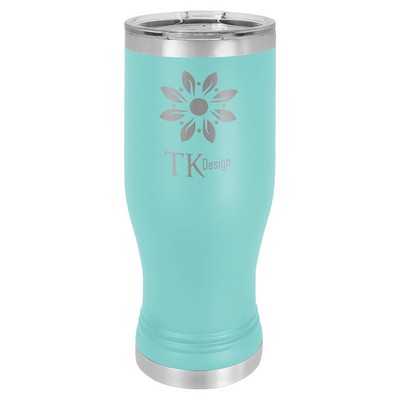 Teal Polar Camel 20 oz Pilsner Tumbler with Clear Lid