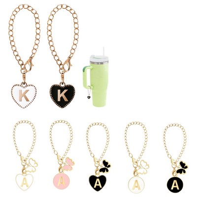 26 Letters Style Metal Key Chain For Quencher Tumbler