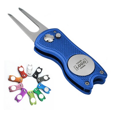 Golf Divot Tool with Pop-up Mechanism